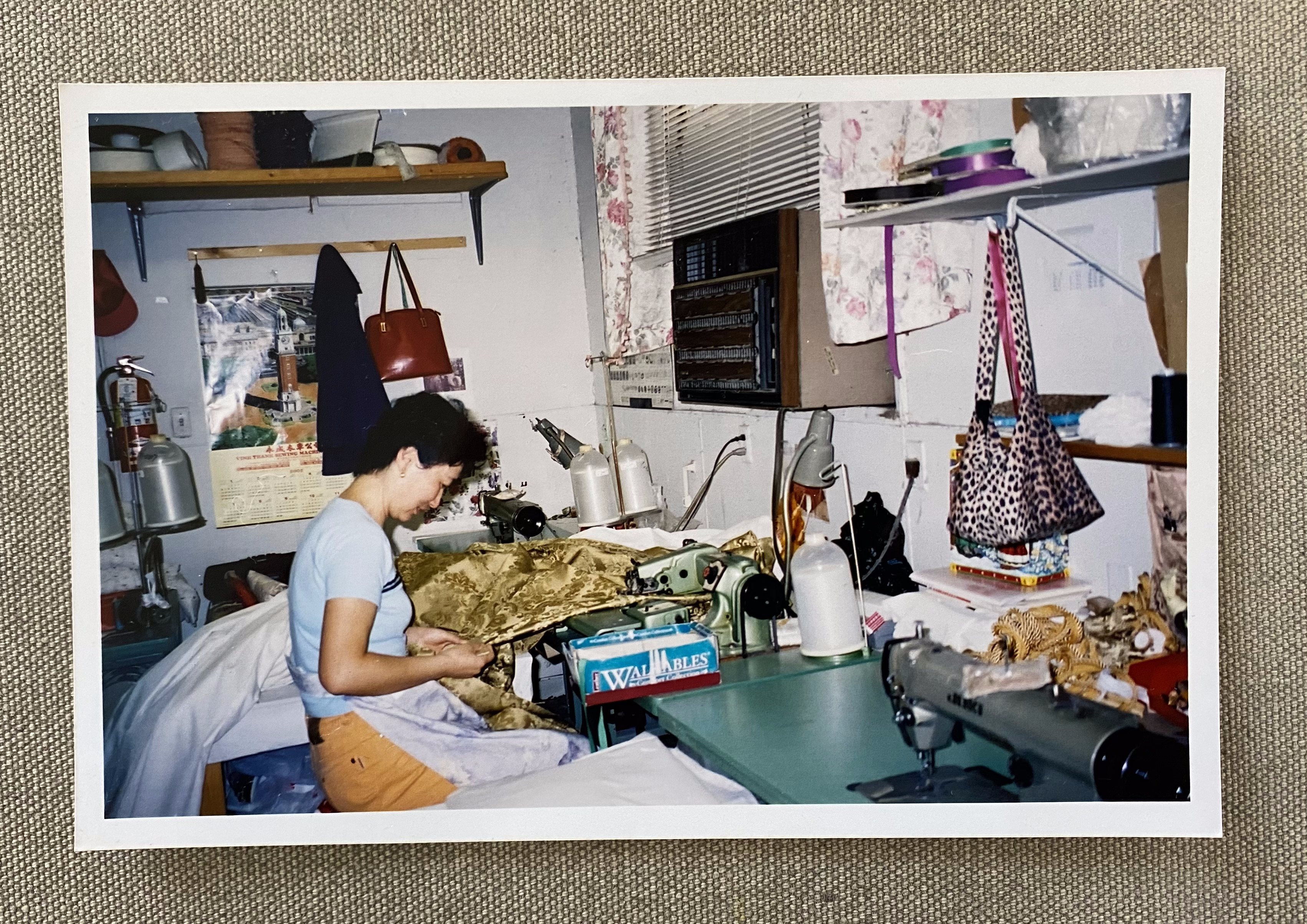 Artisan at sewing machine
