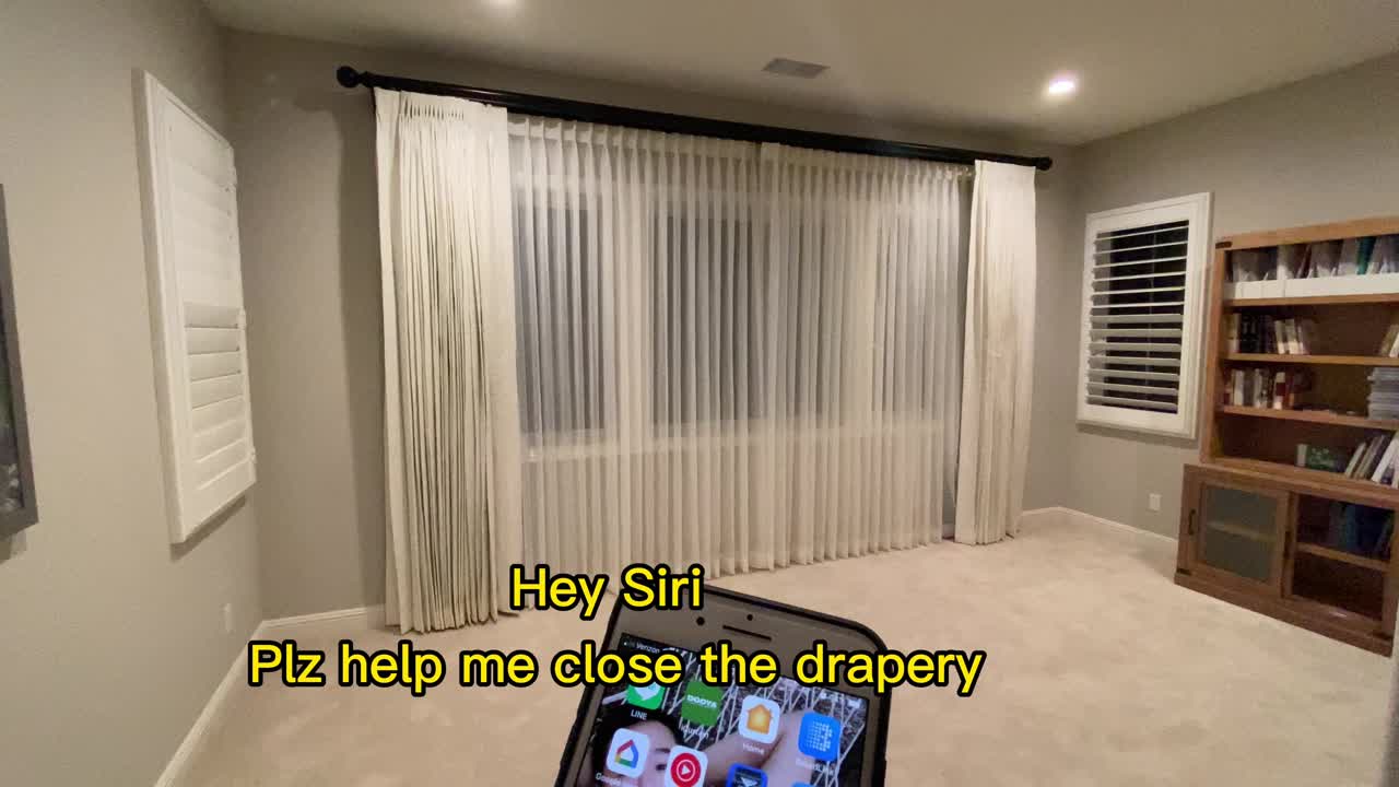 Handcrafted Drapery Motorized Work with Homekit Siri