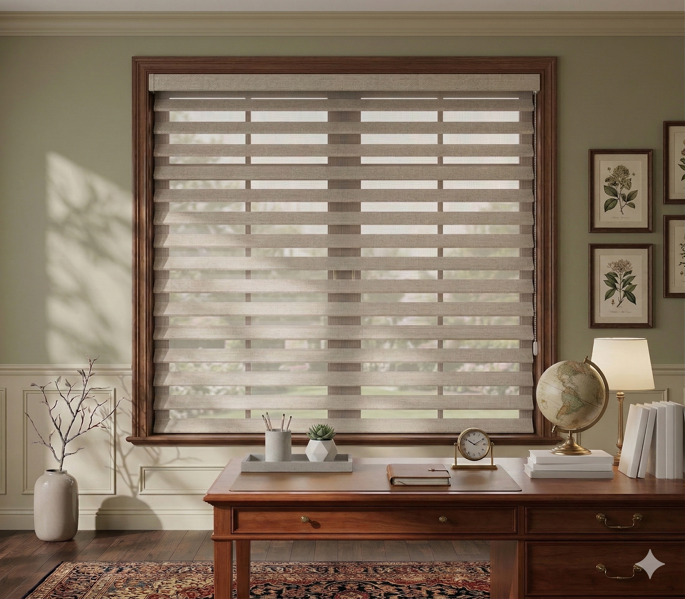 Smart home controlled sheer shades